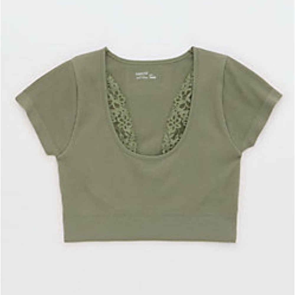 Aerie Lace Cap Sleeve Bra Top (Available in Black and Olive!)